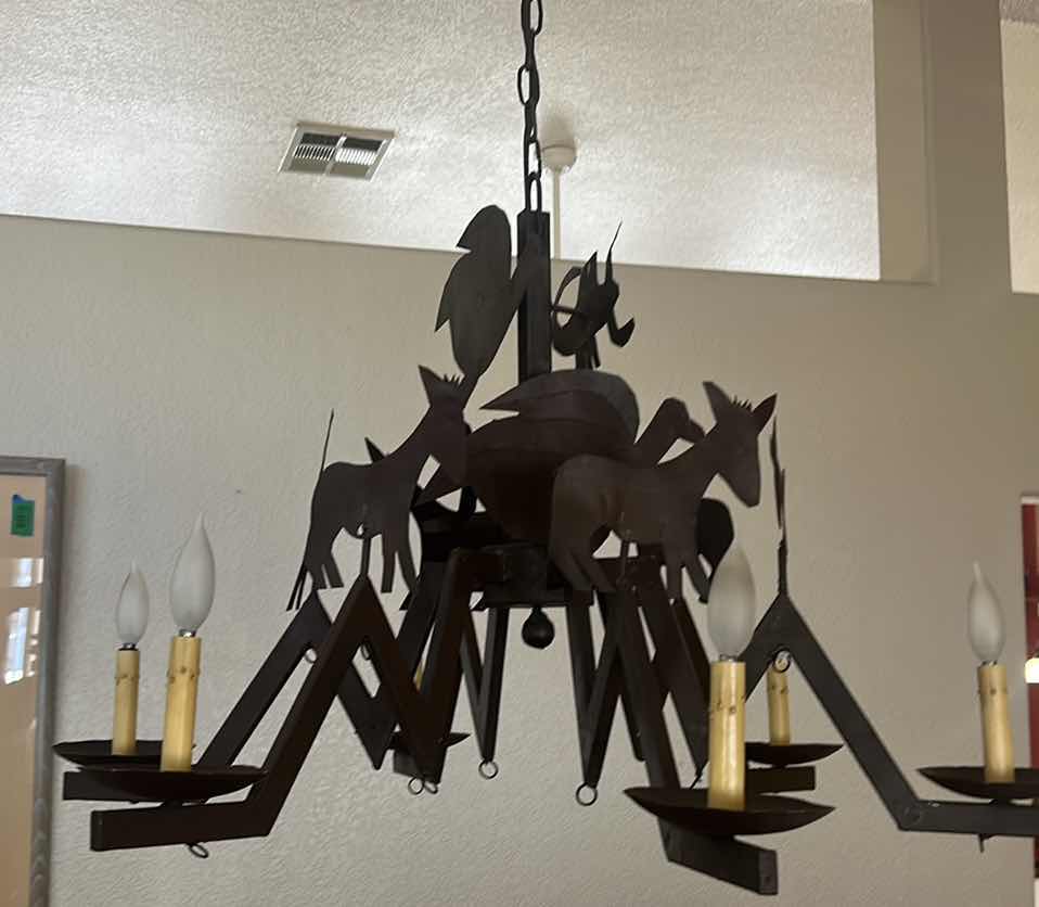 Photo 1 of CUSTOM HANDCRAFTED METAL CHANDELIER 22” x 36”