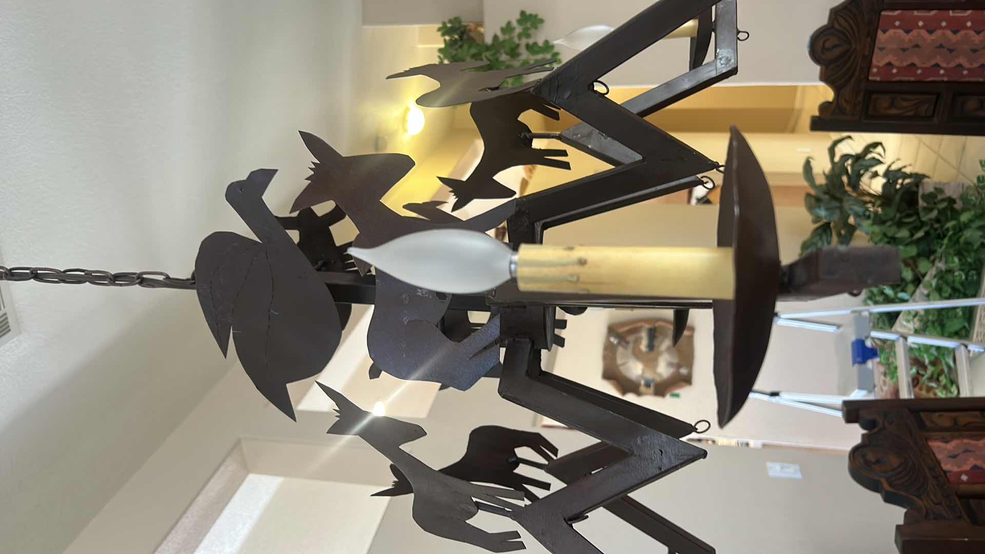 Photo 2 of CUSTOM HANDCRAFTED METAL CHANDELIER 22” x 36”