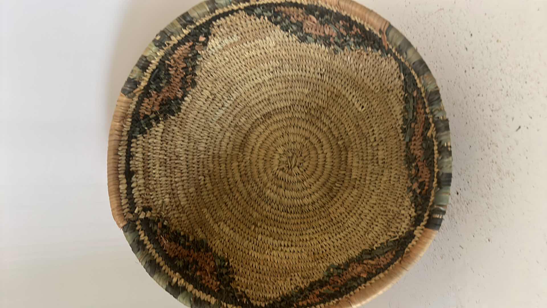 Photo 1 of HAND WOVEN BASKET 11” x 6 1/4”