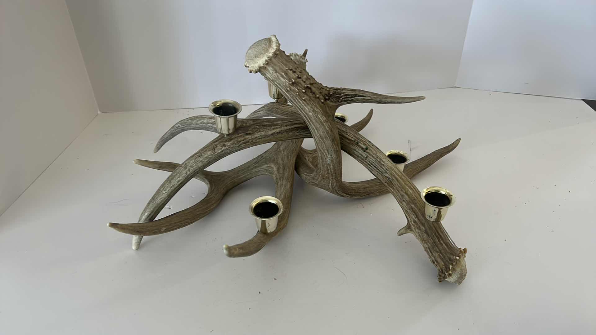 Photo 1 of ANTLER CANDLE HOLDER 17” x 8 1/2”