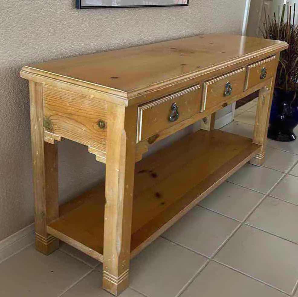 Photo 1 of KNOTTY PINE SIDEBOARD 58 1/2” x 17 1/2” x 29”
