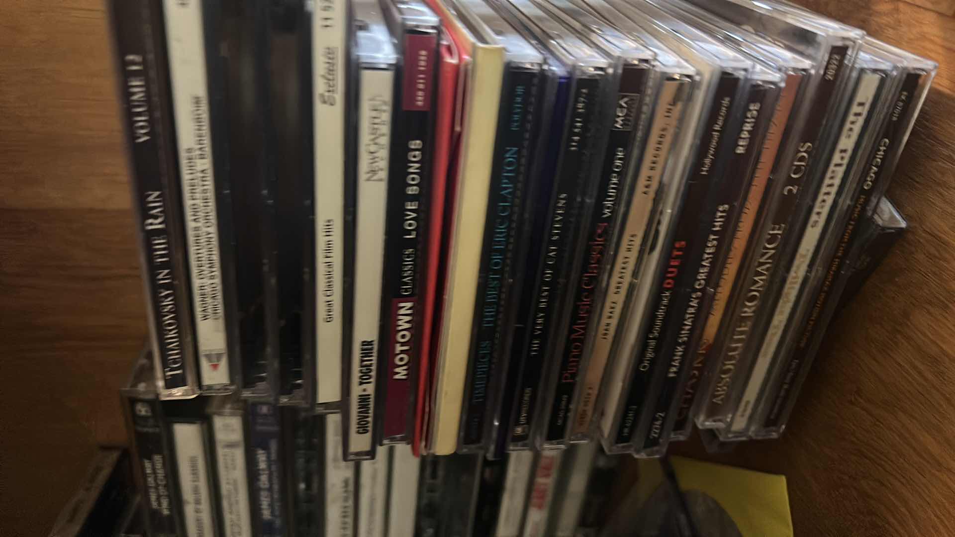 Photo 1 of CONTENTS OF ENTERTAINMENT CABINET: SPEAKERS, WOOFER, CD’s AND MORE