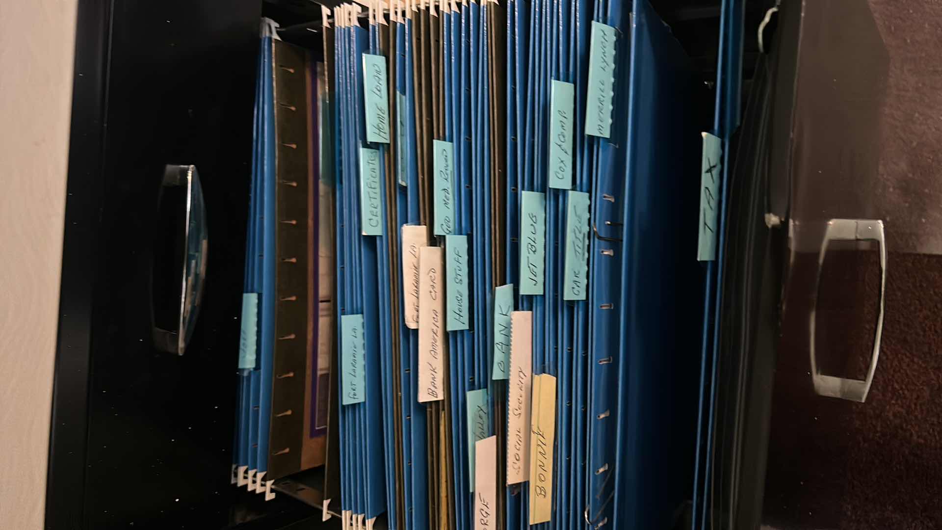 Photo 1 of 3 DRAWER METAL FILE CABINET PLUS CONTENTS H26.25”