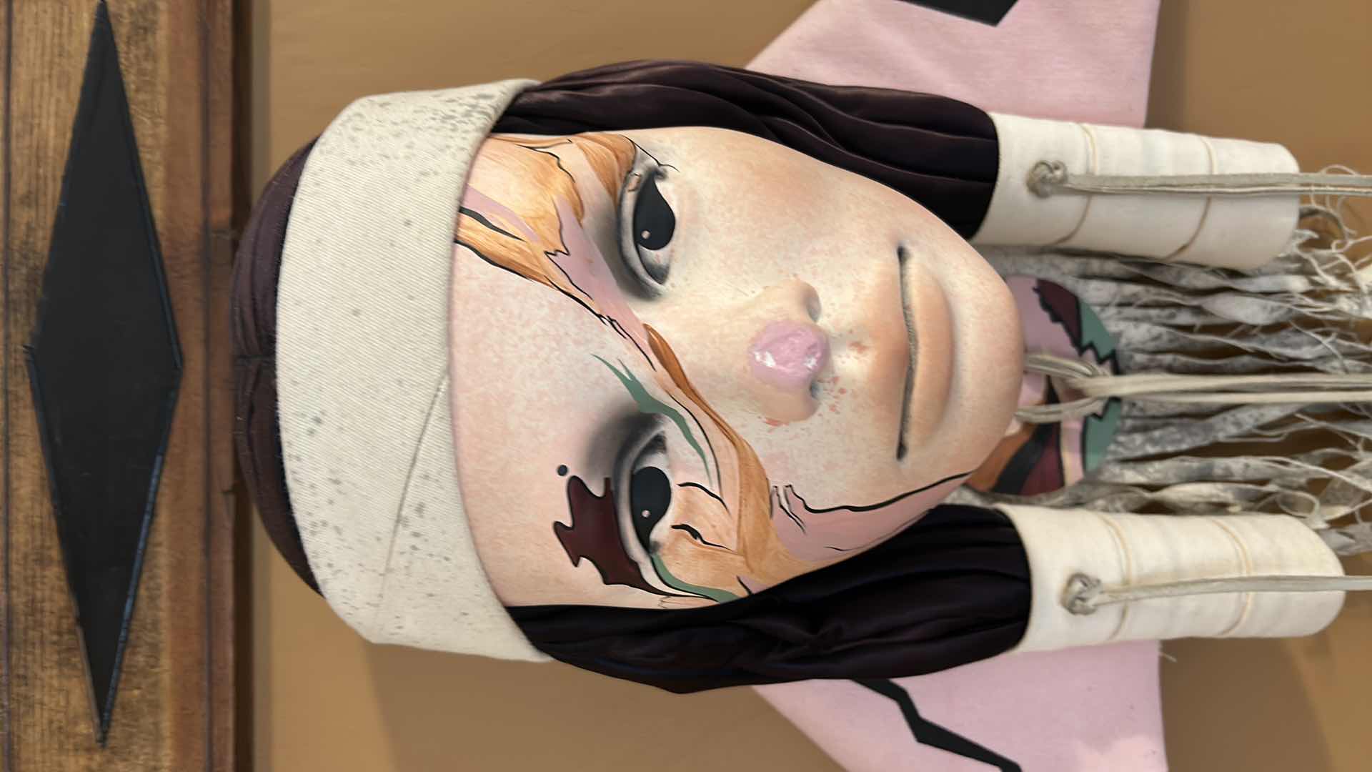 Photo 1 of LIFE SIZE NATIVE AMERICAN HEAD SCULPTURE IN 3D FRAMED ARTWORK 27” x 26 1/2” x 6.5”