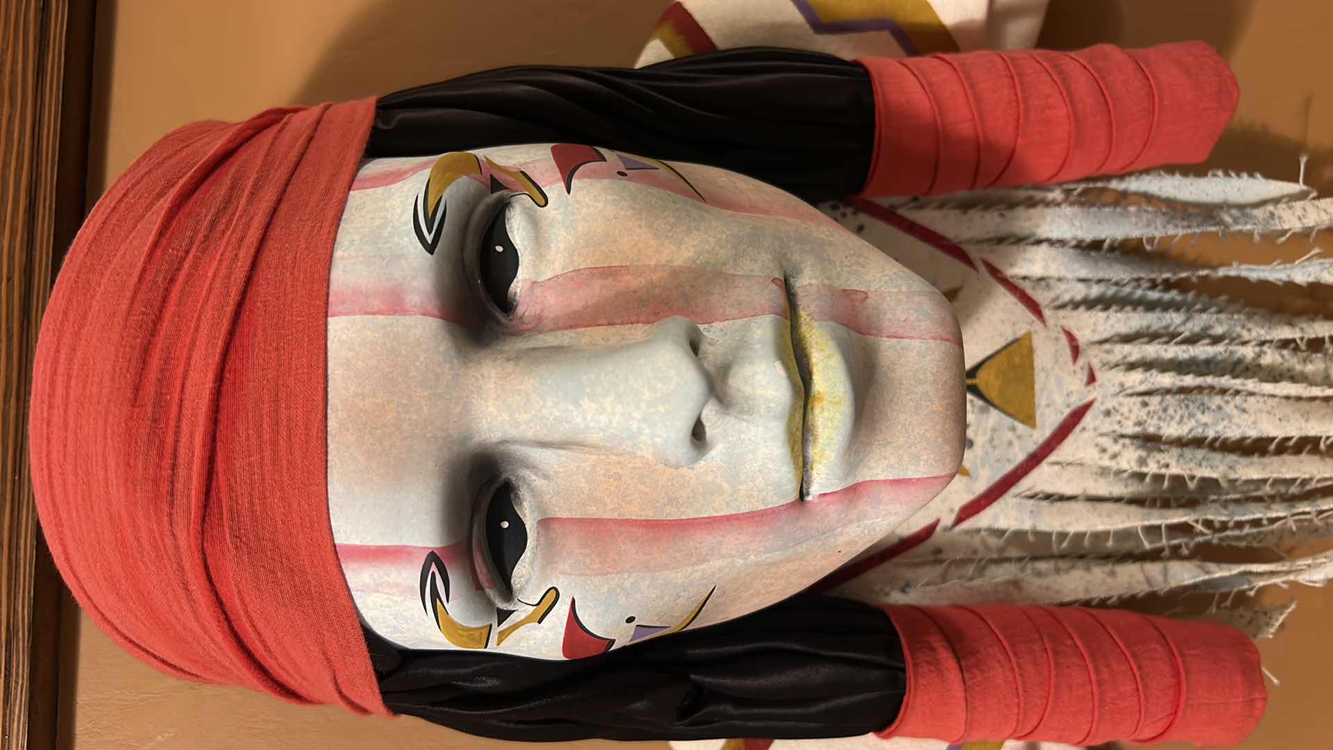 Photo 1 of LIFE SIZE NATIVE AMERICAN HEAD SCULPTURE IN 3D FRAMED ARTWORK 27” x 26 1/2” x 6.5”