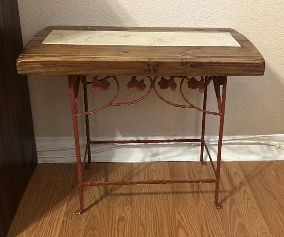 Photo 1 of HAND CRAFTED ACCENT TABLE 23 inches times 14 1/2 inches times 19 inches