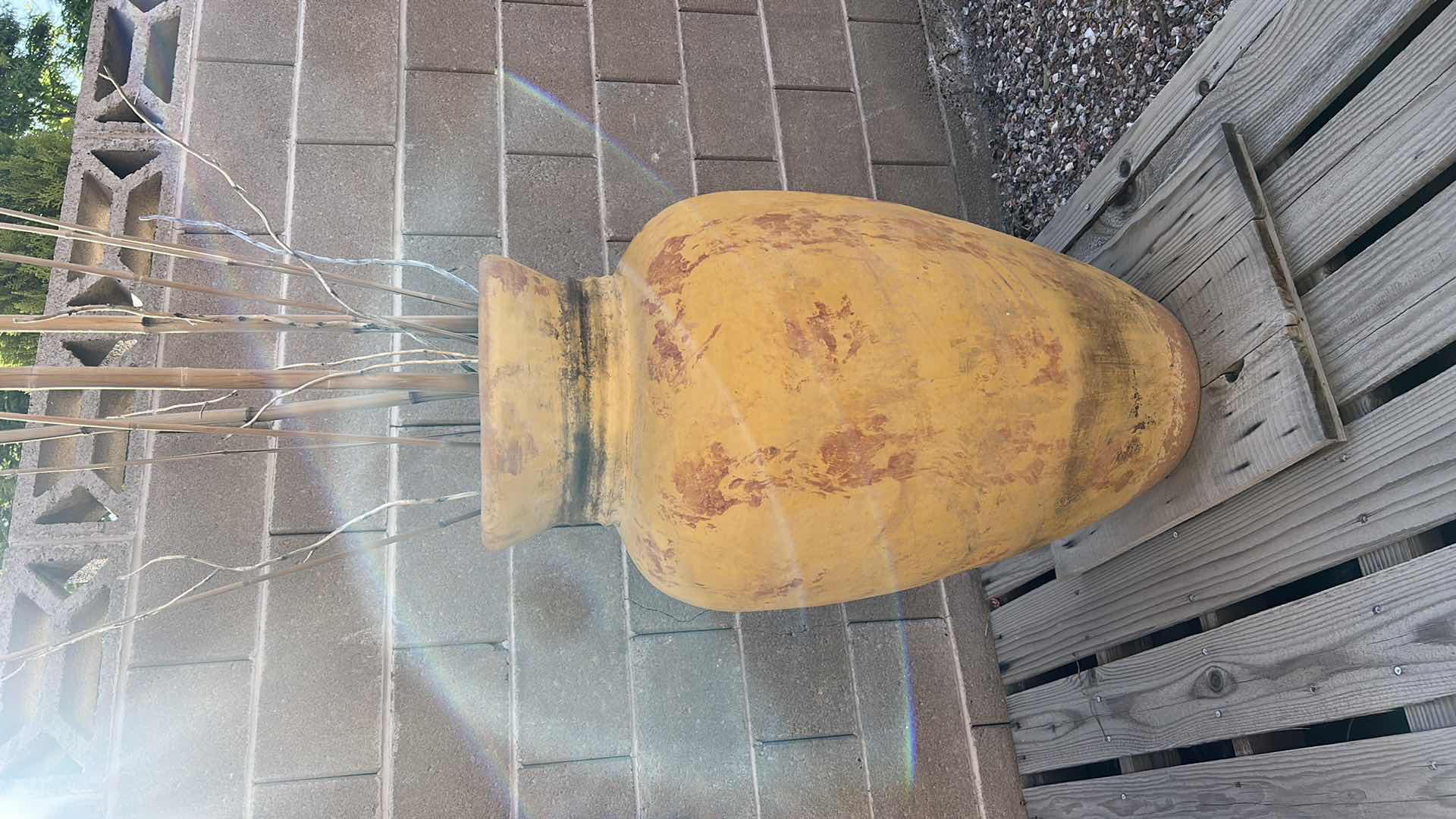 Photo 3 of LARGE HEAVY TERRA COTTA POT H3’