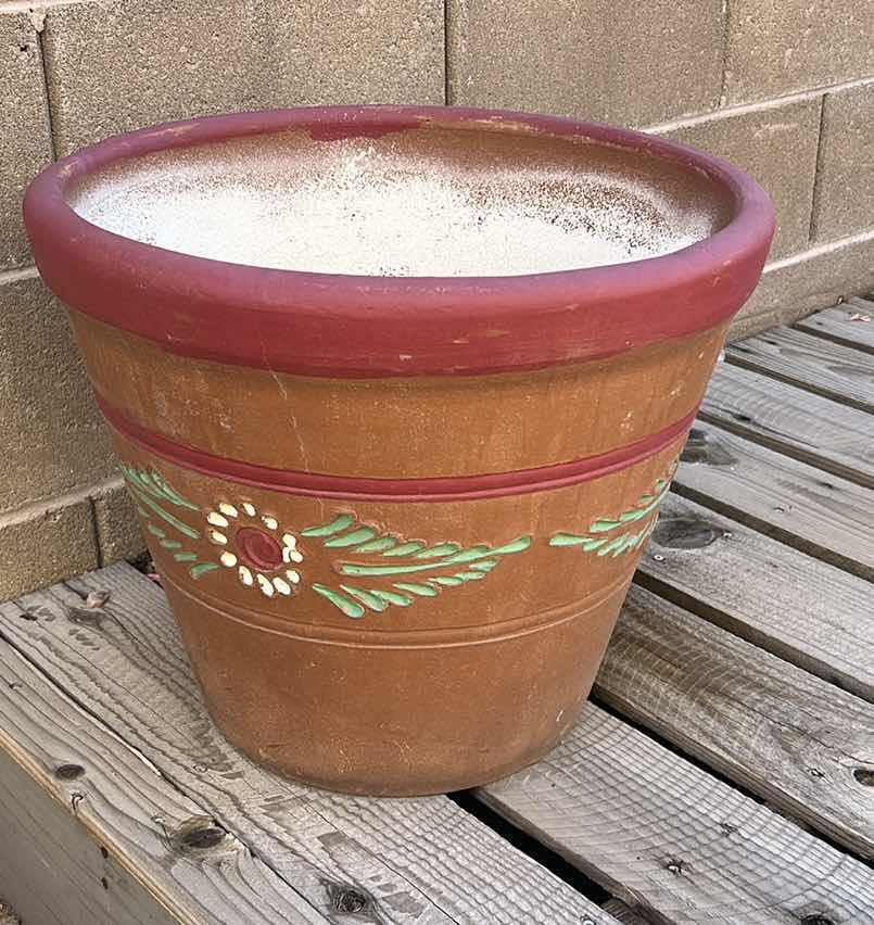 Photo 1 of LARGE HEAVY TERRA COTTA POT 19” x 16”