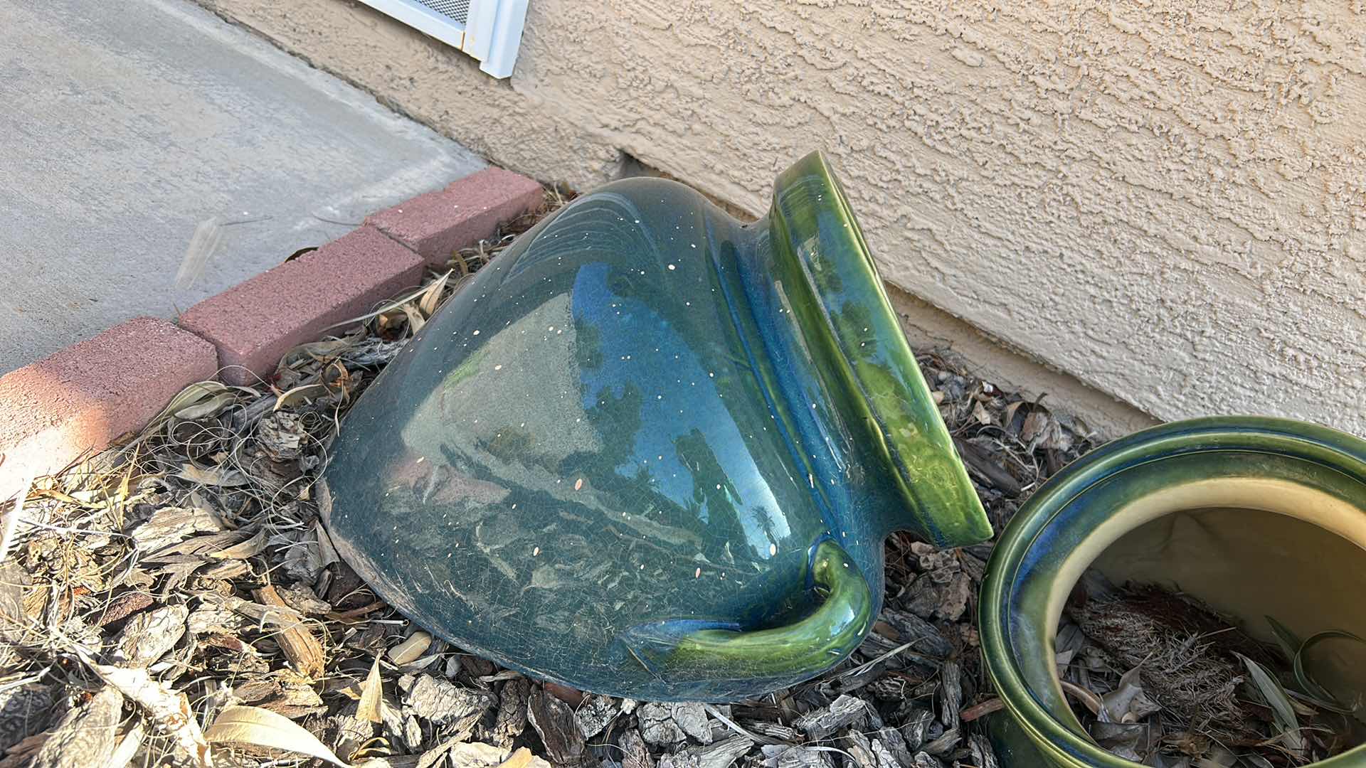 Photo 1 of 2 OUTDOOR GLAZED POTTERY 16” x 12”