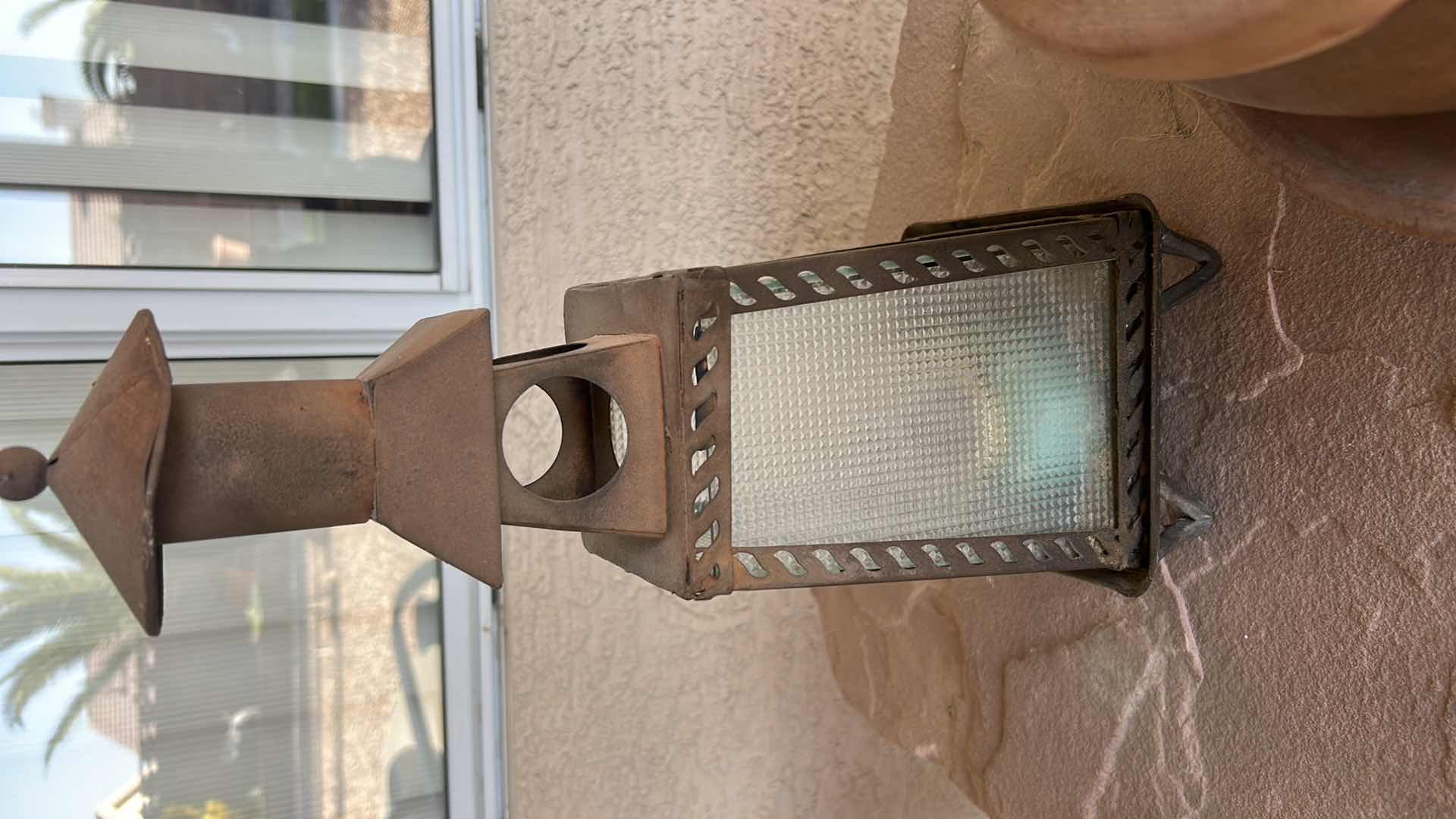 Photo 4 of OUTDOOR/ HANDCRAFTED TABLE, 2 CHAIRS, LANTERN AND POTTED CACY