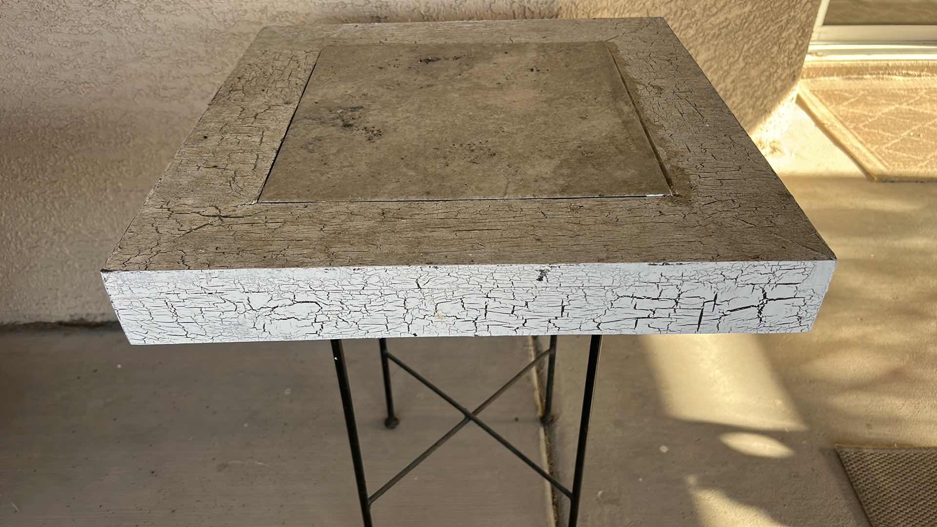 Photo 1 of OUTDOOR DECOR- TABLE AND CERAMIC 18 1/4 x 23 3/4