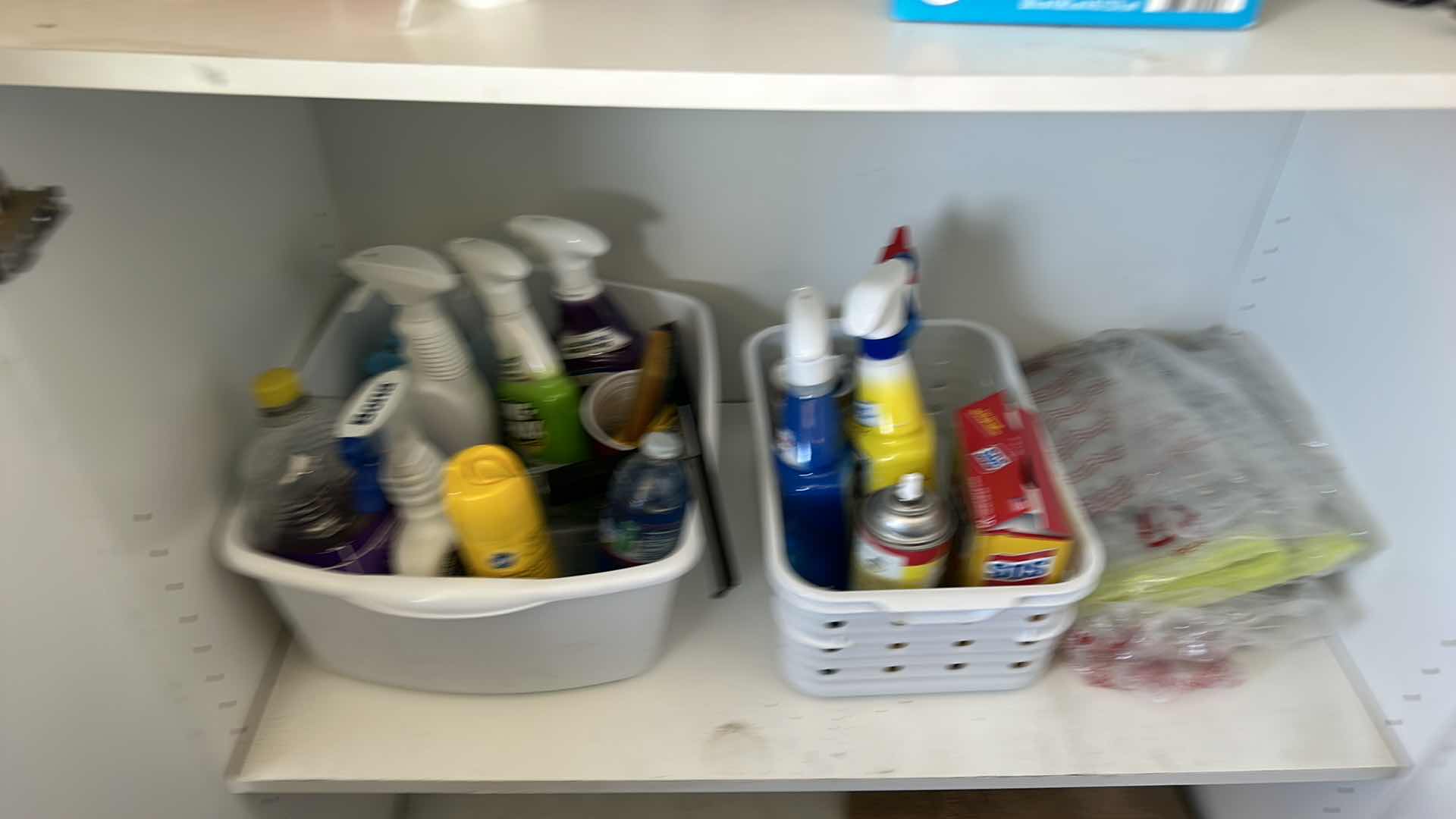 Photo 1 of CONTENTS OF CABINET- CLEANING SUPPLIES