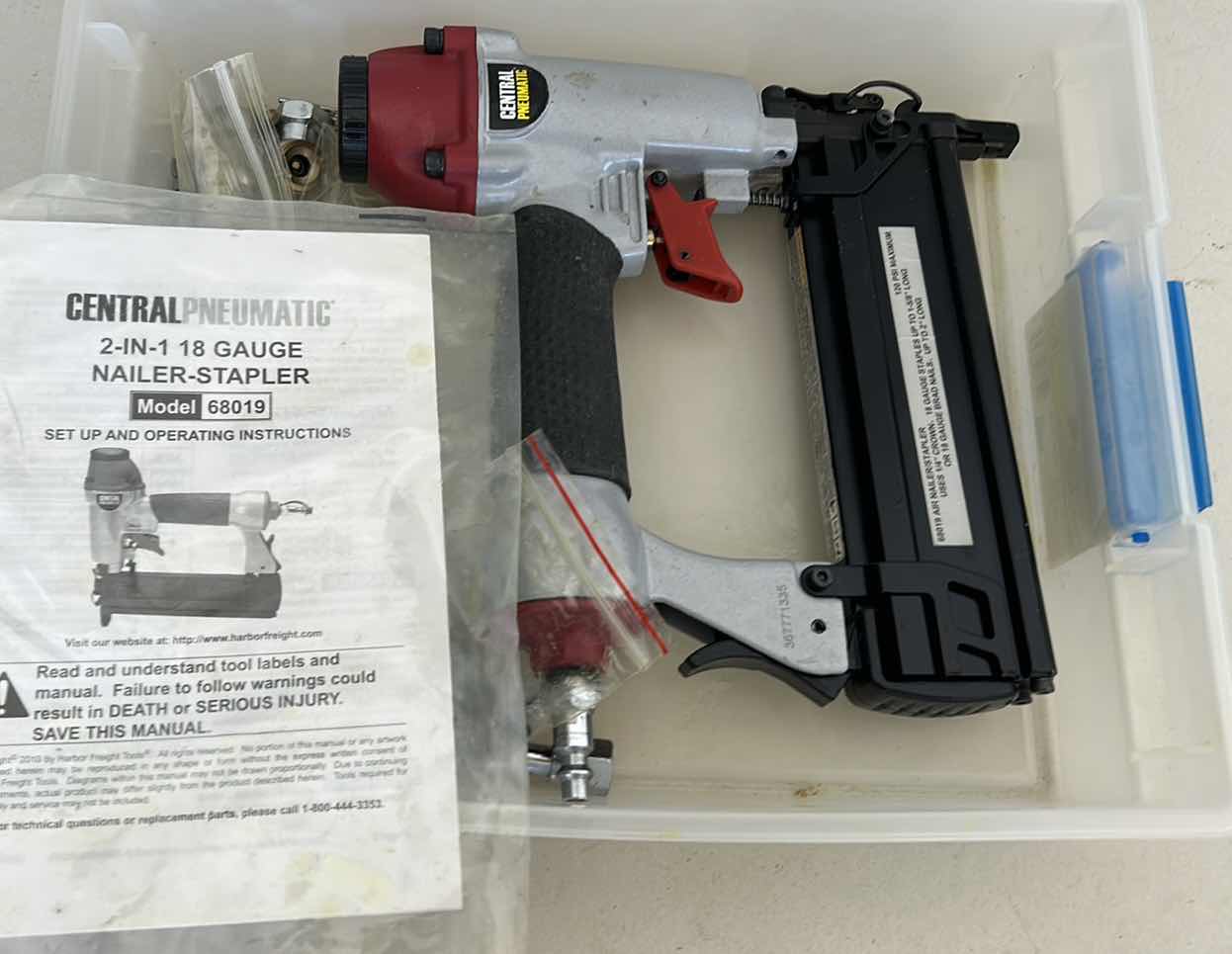 Photo 1 of CENTRAL PNEUMSTIC NAILER STAPLER