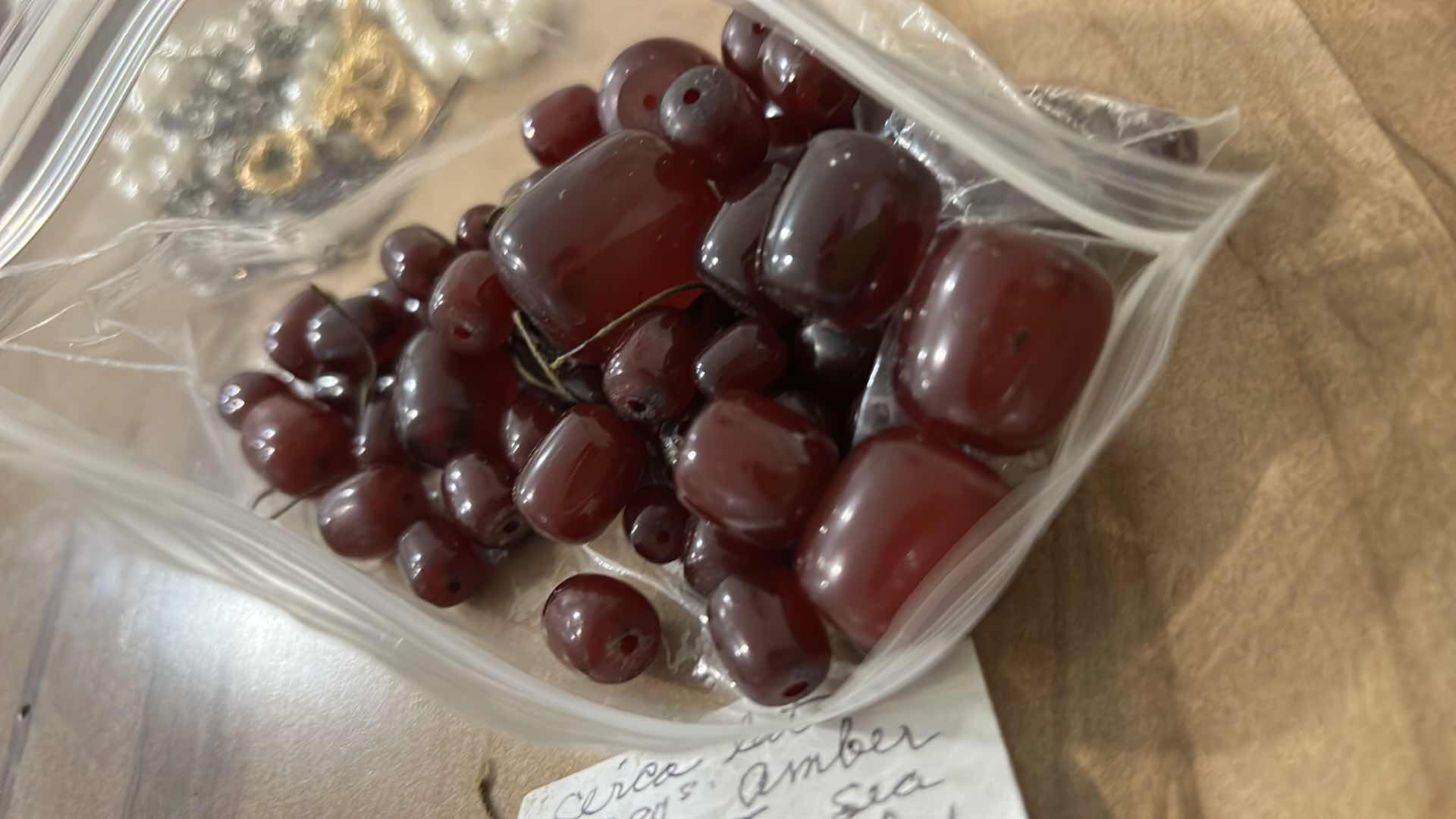 Photo 1 of CIRCA 1880 AMBER BEADS FROM BALTIC SEA