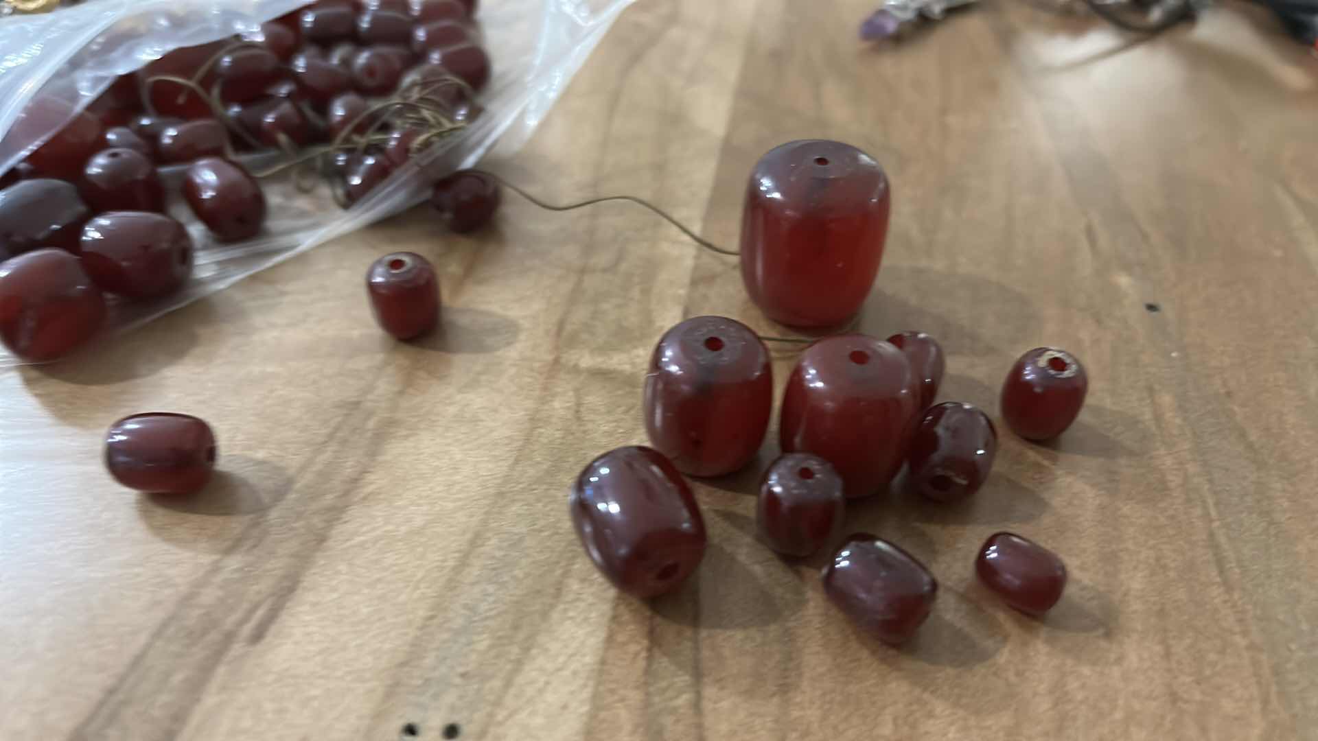 Photo 1 of CIRCA 1880 AMBER BEADS FROM BALTIC SEA