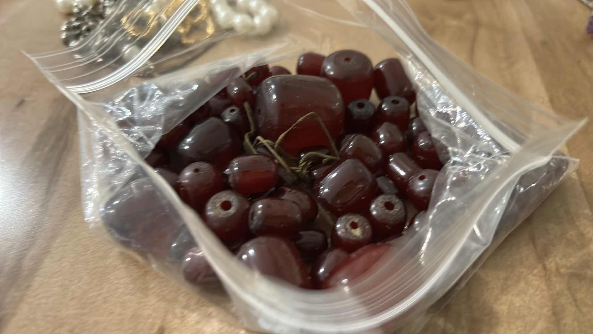 Photo 1 of CIRCA 1880 AMBER BEADS FROM BALTIC SEA