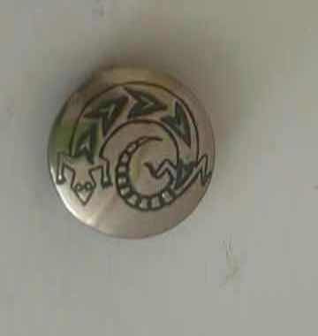 Photo 1 of 3 VINTAGE SOUTHWESTERN STERLING SILVER ROUND HANDMADE BUTTON COVERS