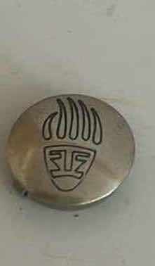 Photo 1 of 3 VINTAGE SOUTHWESTERN STERLING SILVER ROUND HANDMADE BUTTON COVERS