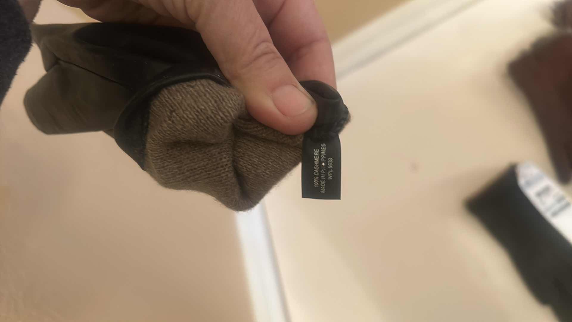 Photo 1 of 2 PAIRS WOMENS LEATHER GLOVES WITH CASHMERE AND RABBIT LINING M/L