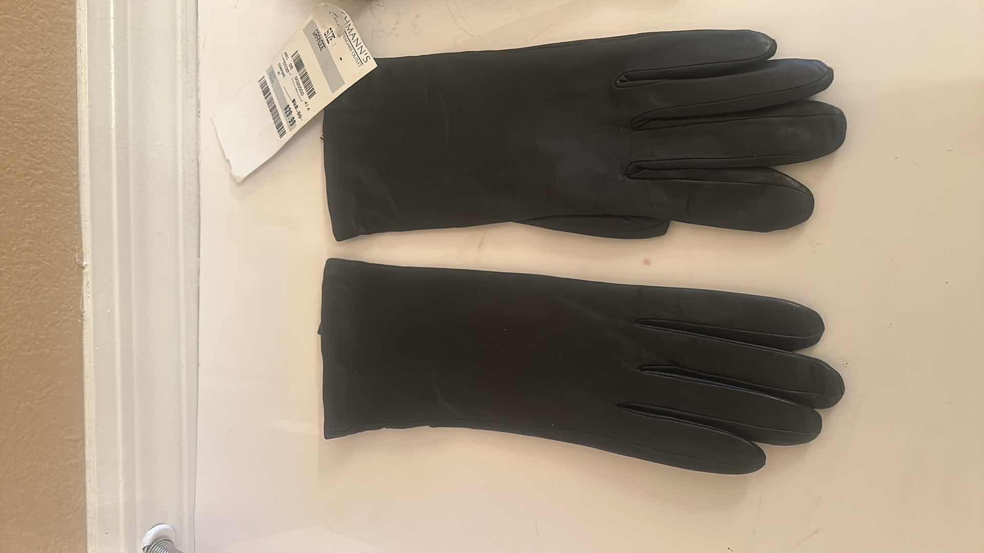 Photo 1 of 2 PAIRS WOMENS LEATHER GLOVES WITH CASHMERE AND RABBIT LINING M/L