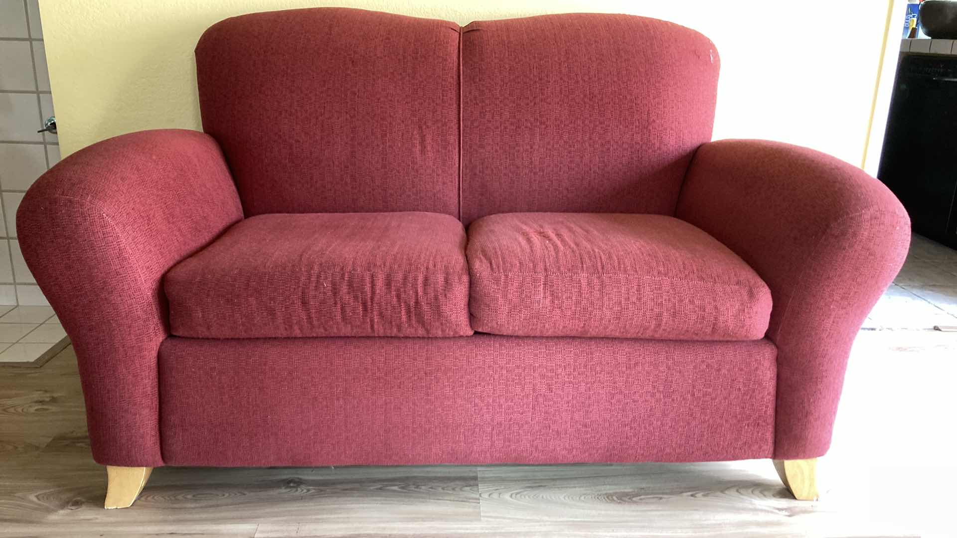 Photo 1 of ENGLAND CORSAIR POLYESTER FIBER LOVE SEAT 65” X 41” H39”