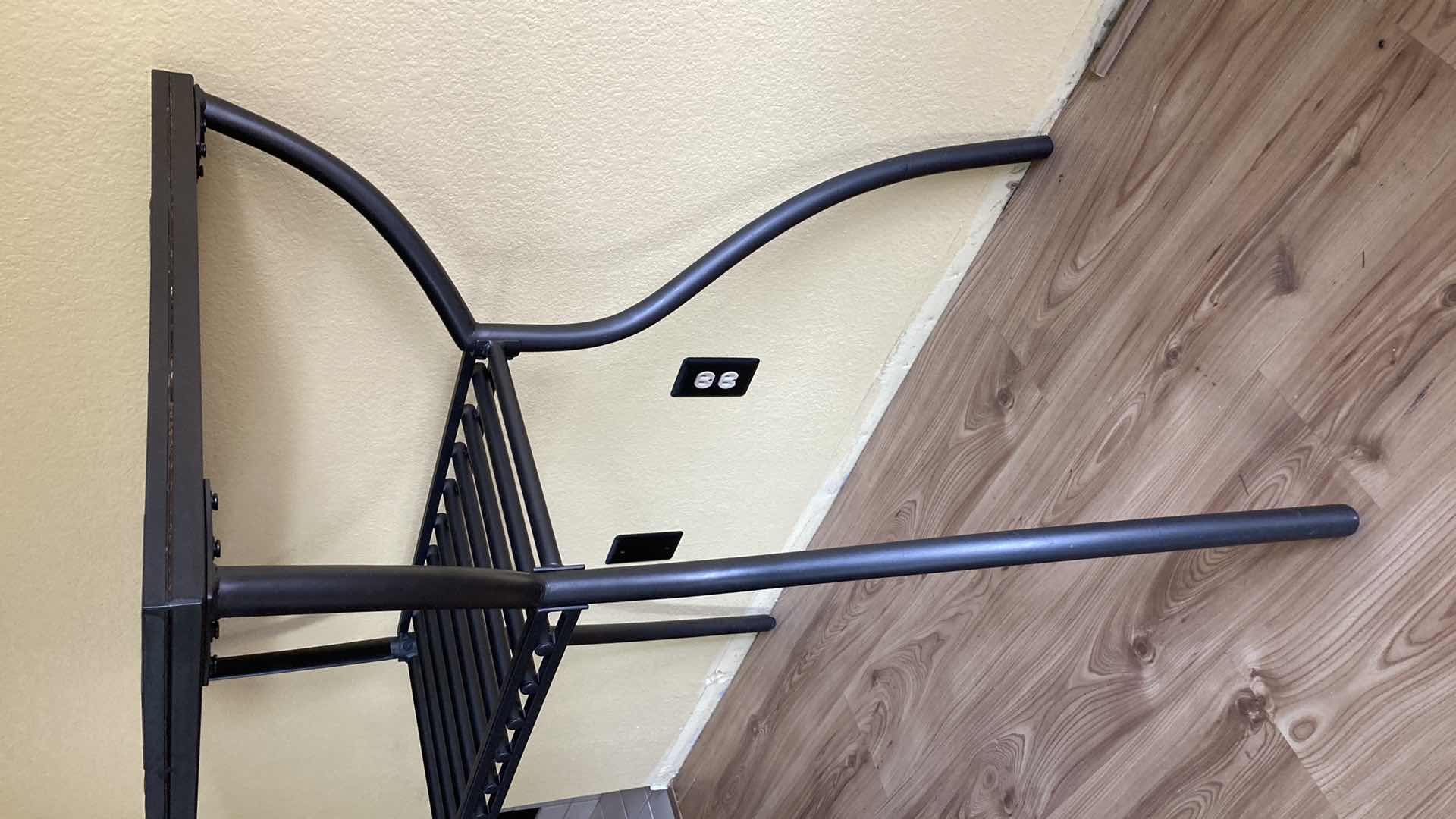 Photo 1 of ASHLEY’S ANTIGO COLLECTION SLATE TOP METAL FRAME PUB TABLE W CHAIRS (2) 40.5” X 21.5” H77”