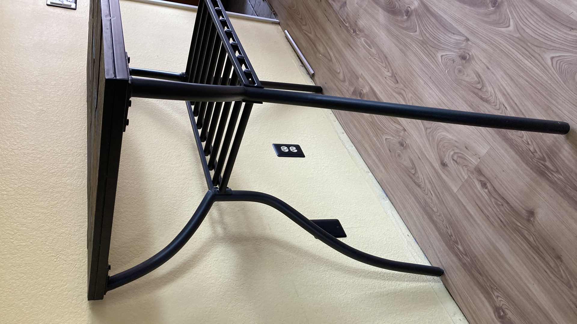 Photo 1 of ASHLEY’S ANTIGO COLLECTION SLATE TOP METAL FRAME PUB TABLE W CHAIRS (2) 40.5” X 21.5” H77”