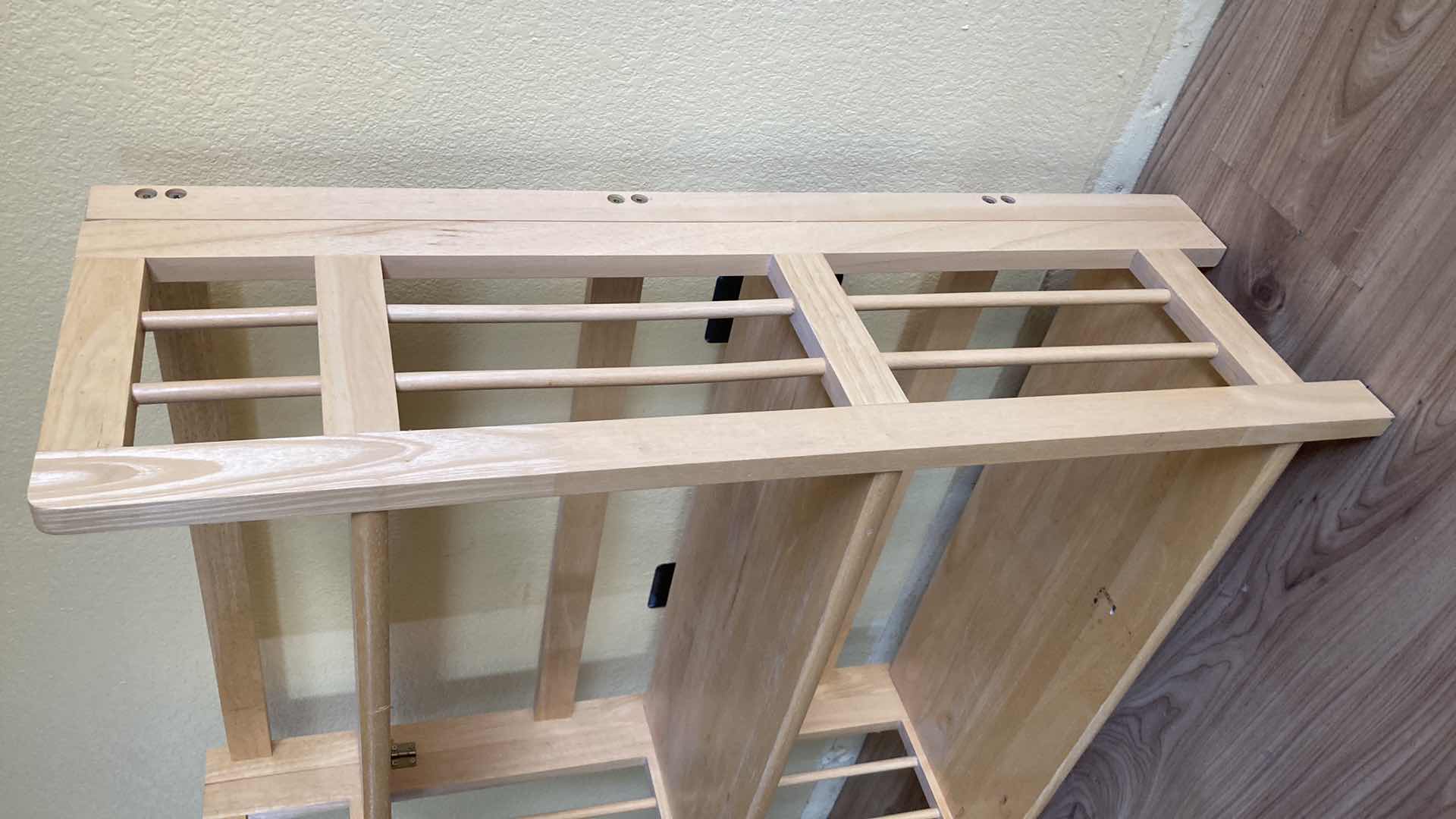 Photo 1 of FOLDING NATURAL WOOD SHELF 27.5” X 11.5” H34”