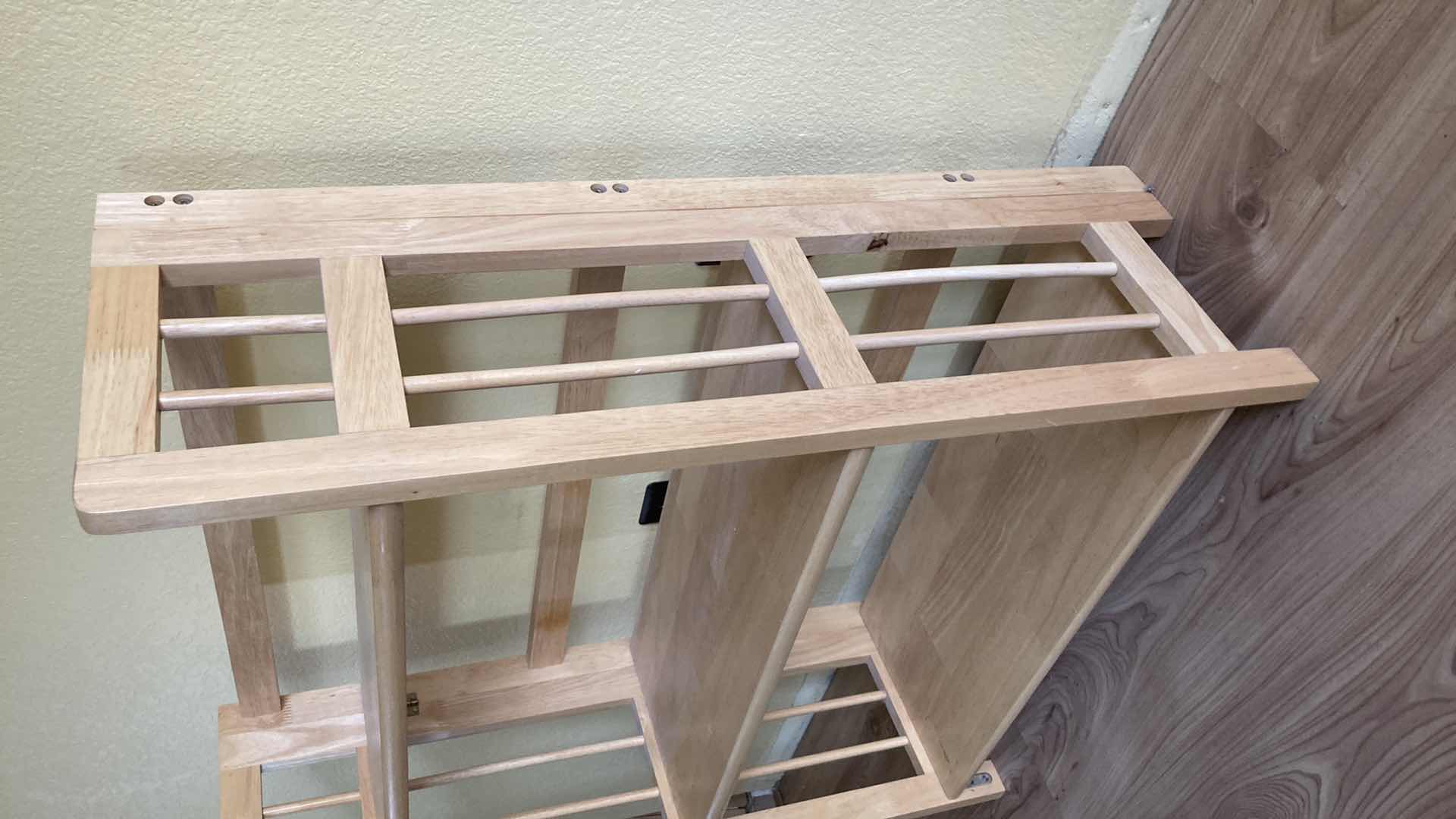 Photo 1 of FOLDING NATURAL WOOD SHELF 27.5” X 11.5” H34”
