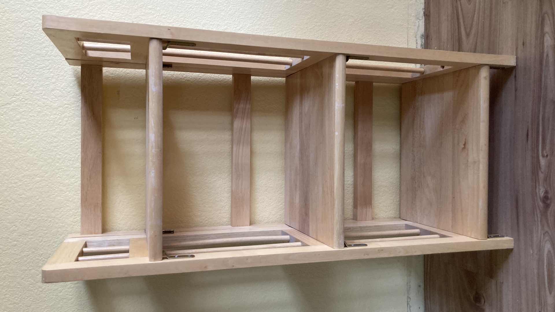 Photo 1 of FOLDING NATURAL WOOD SHELF 15.25” X 11.25” H34”