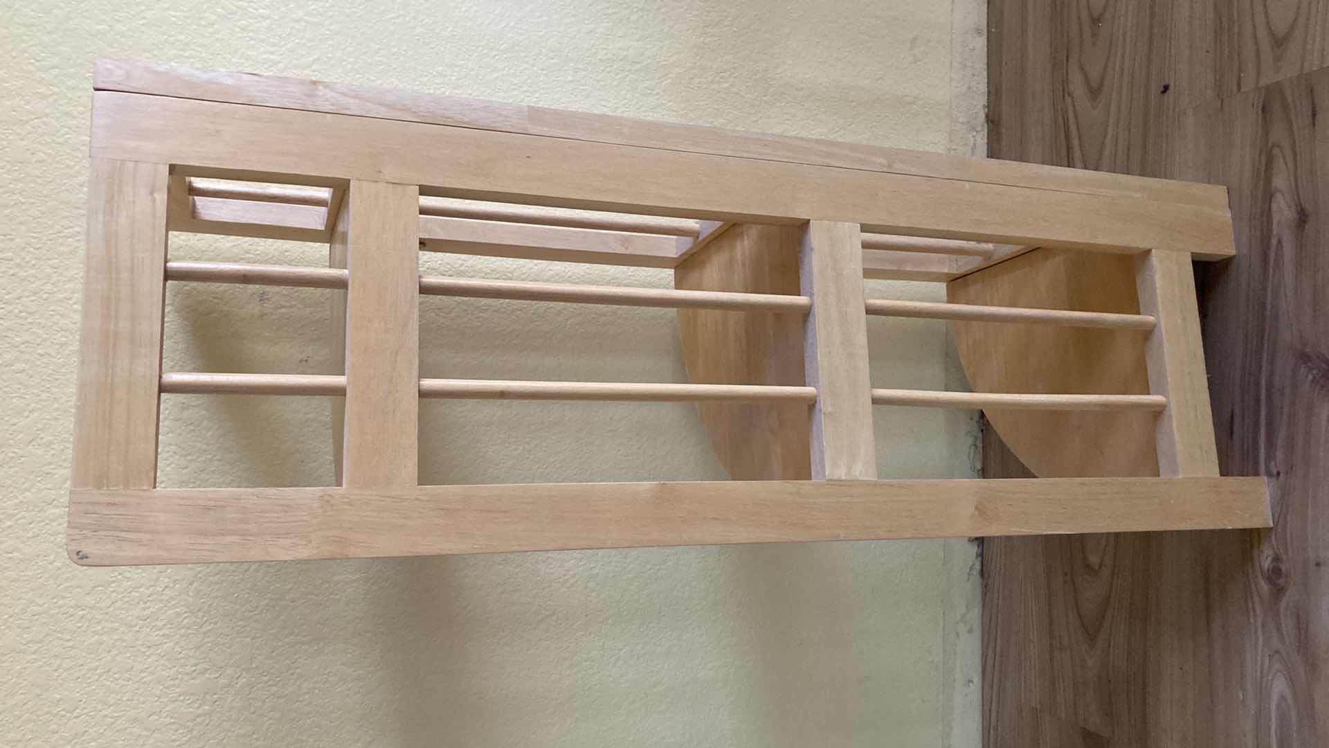 Photo 1 of FOLDING NATURAL WOOD CORNER SHELF 16” X 11.25” H34”