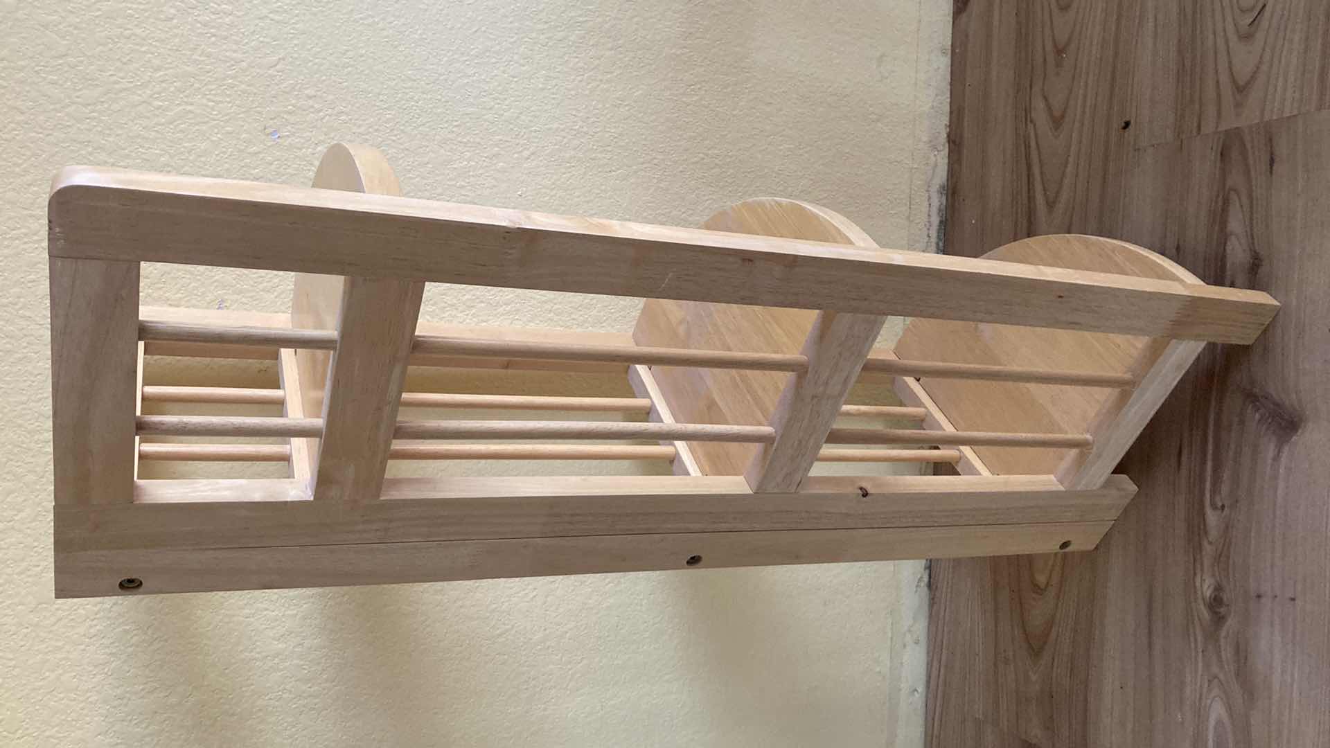 Photo 1 of FOLDING NATURAL WOOD CORNER SHELF 16” X 11.25” H34”