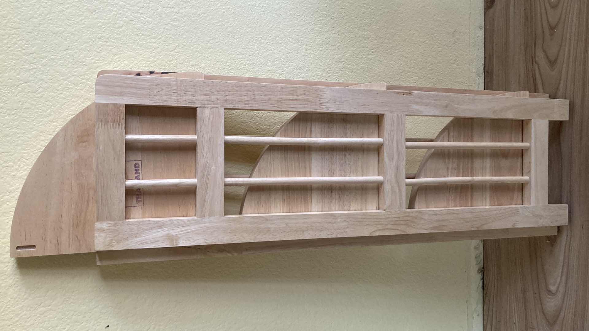 Photo 1 of FOLDING NATURAL WOOD CORNER SHELF 16” X 11.25” H34”