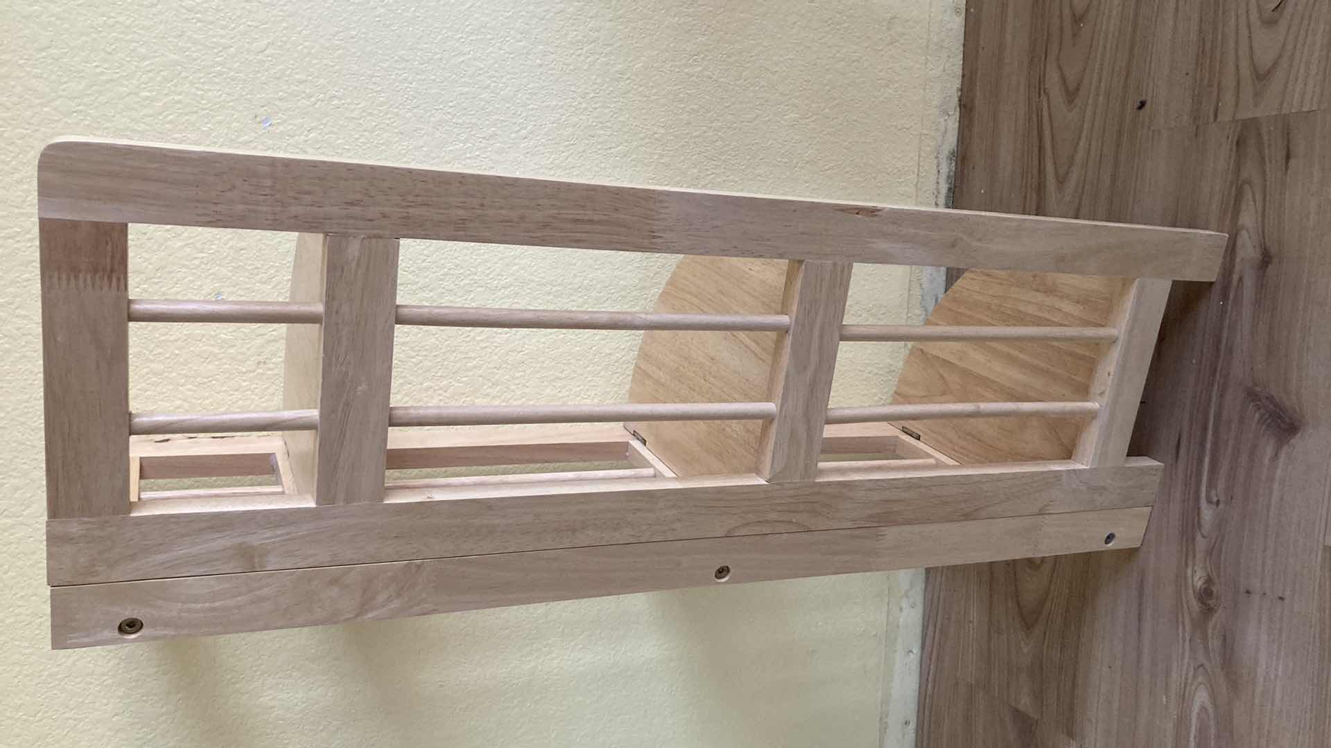 Photo 1 of FOLDING NATURAL WOOD CORNER SHELF 16” X 11.25” H34”