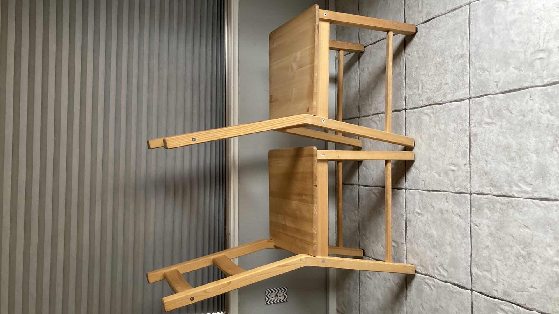 Photo 1 of IKEA NATURAL WOOD DINING TABLE & CHAIRS (2)