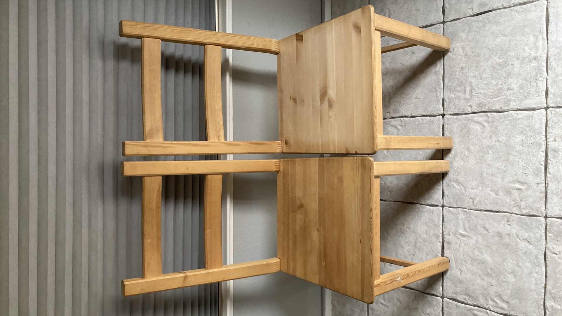 Photo 1 of IKEA NATURAL WOOD DINING TABLE & CHAIRS (2)