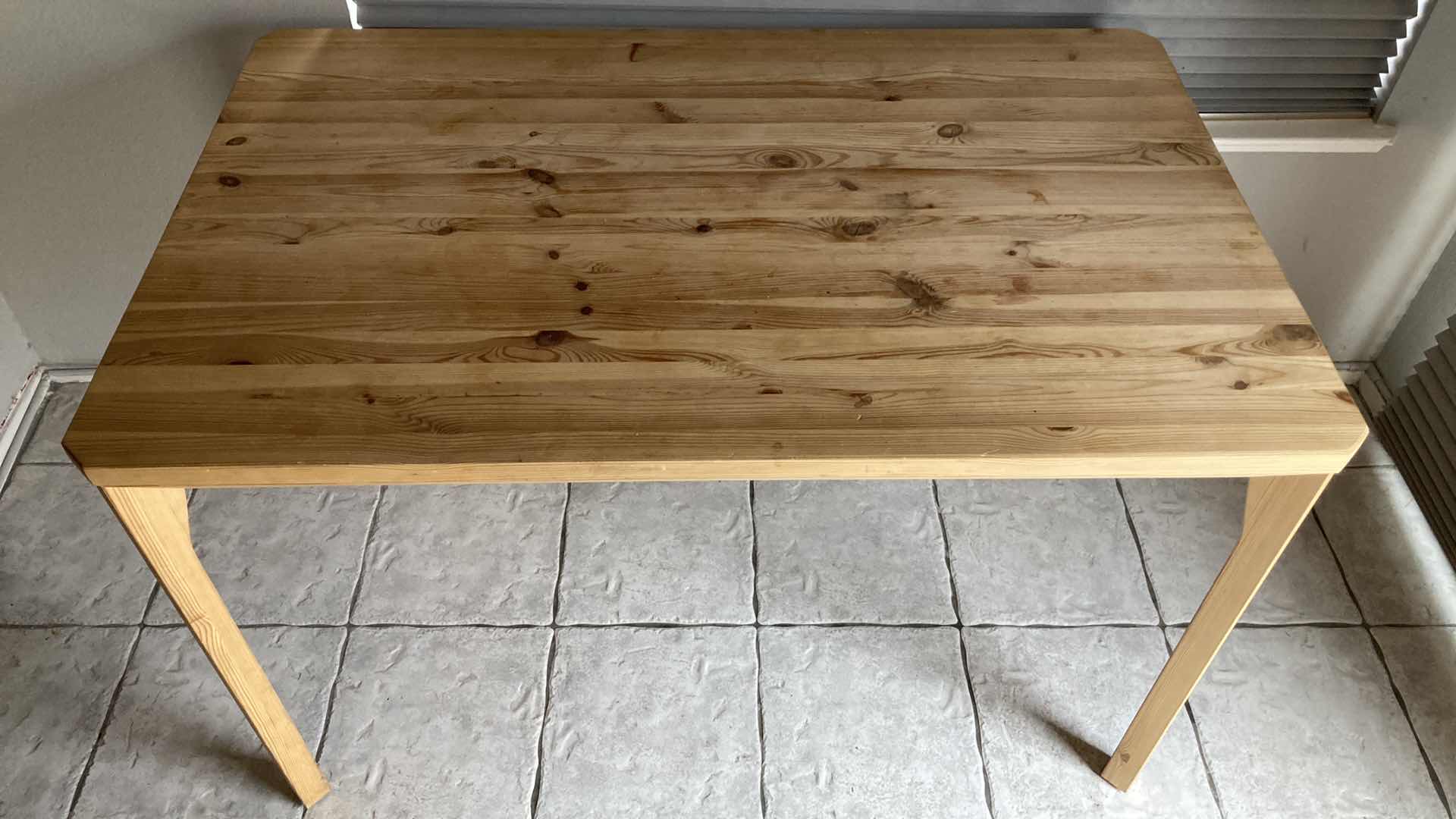 Photo 1 of IKEA NATURAL WOOD DINING TABLE & CHAIRS (2)