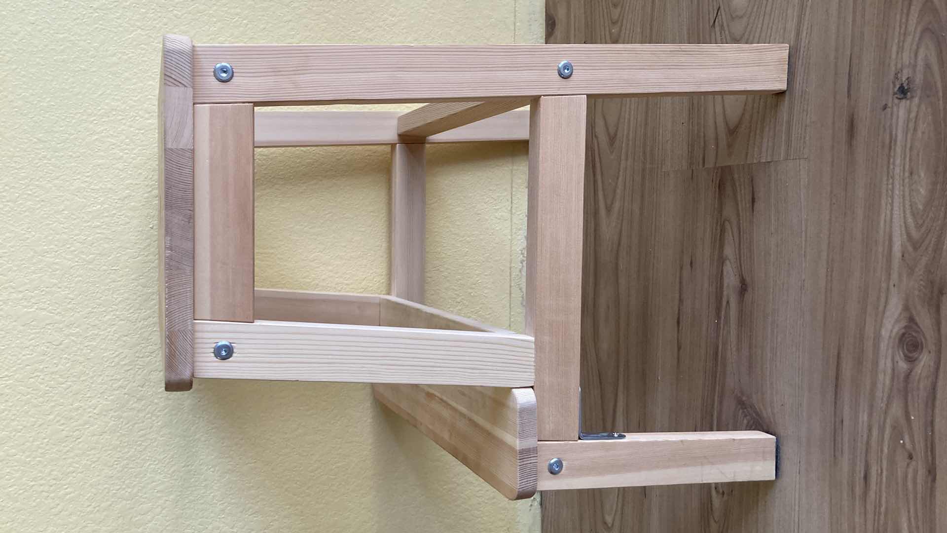 Photo 1 of HOUCHICS NATURAL WOOD STEP STOOL 14.25” X 14” H19.75”