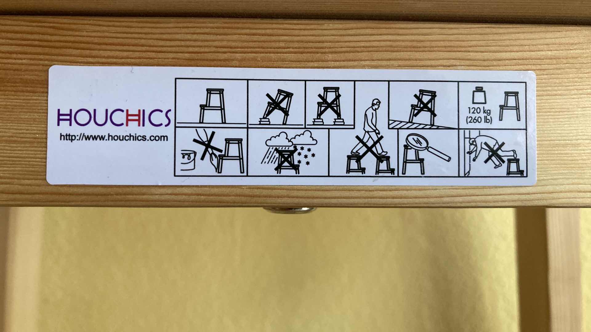 Photo 1 of HOUCHICS NATURAL WOOD STEP STOOL 14.25” X 14” H19.75”