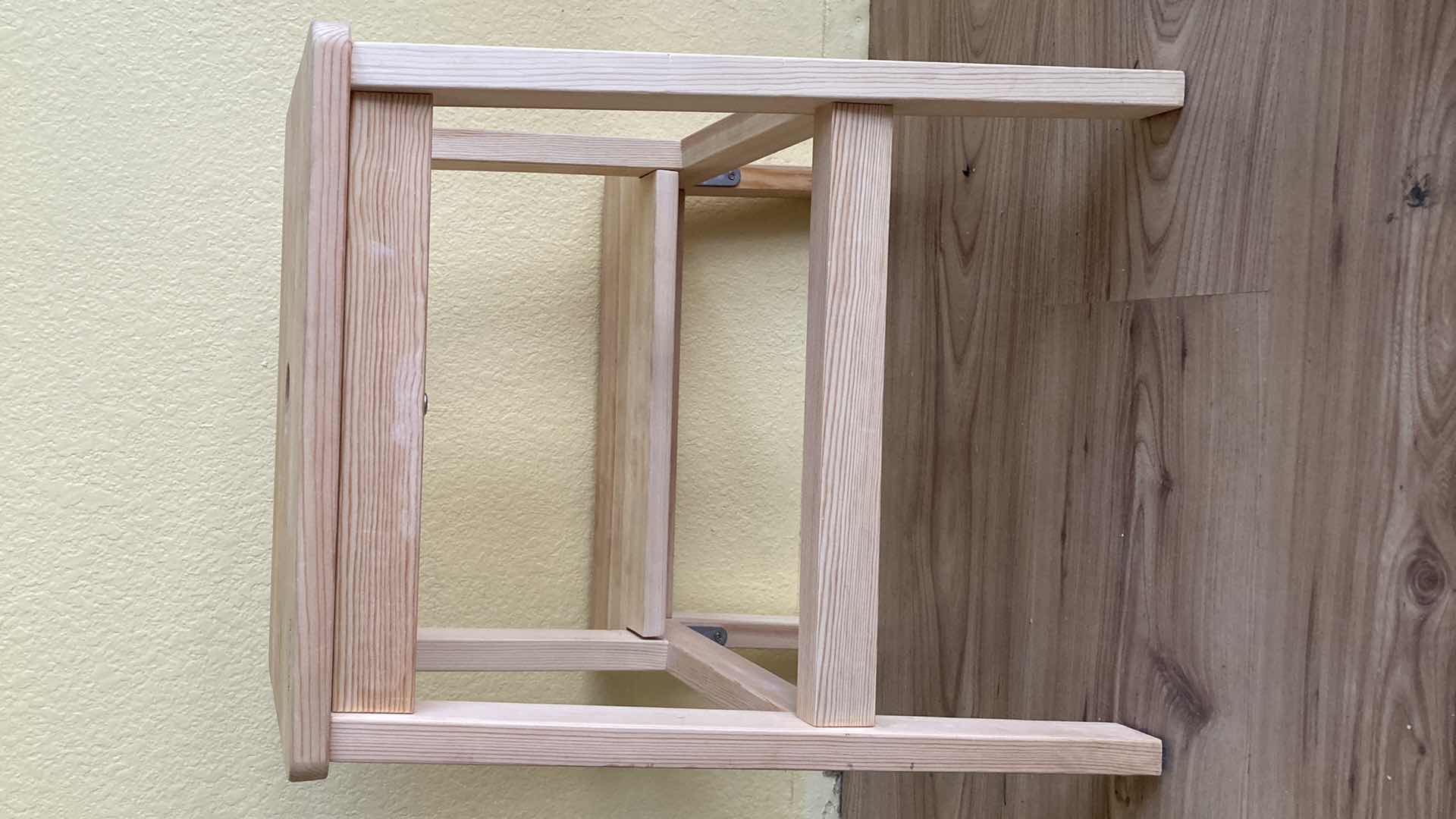 Photo 1 of HOUCHICS NATURAL WOOD STEP STOOL 14.25” X 14” H19.75”