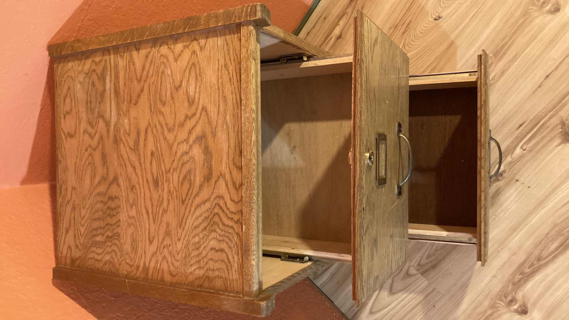 Photo 1 of VINTAGE WOOD FILE CABINET 16” X 17” H28”