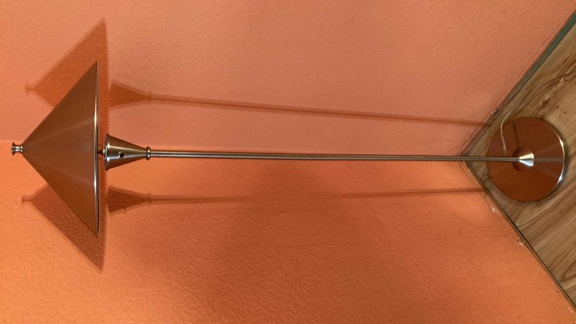 Photo 1 of STAINLESS STEEL STANDING FLOOR LAMP 13” X 53”