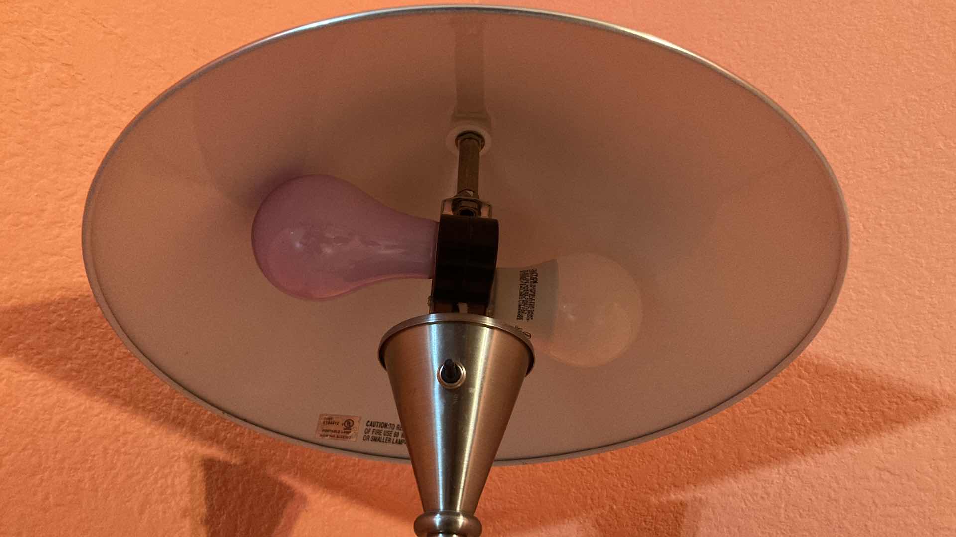 Photo 1 of STAINLESS STEEL STANDING FLOOR LAMP 13” X 53”