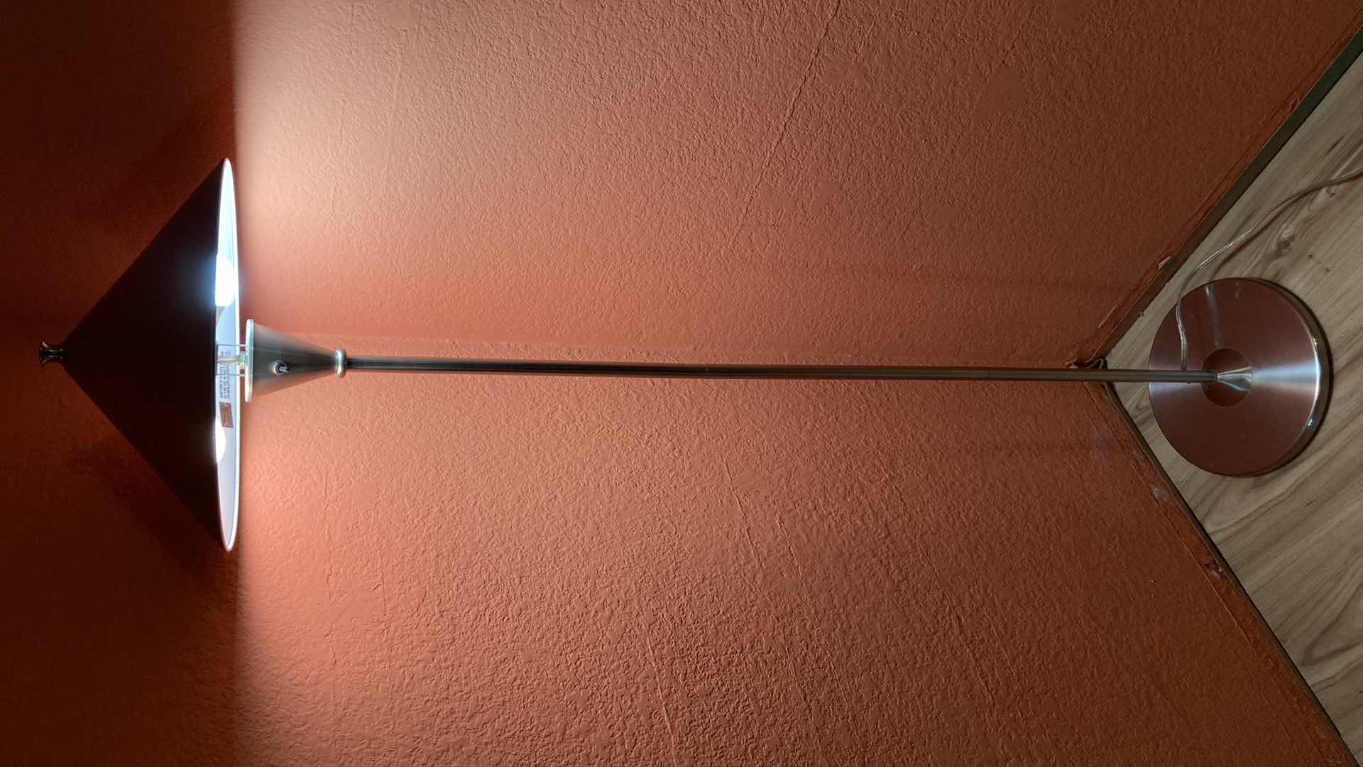 Photo 1 of STAINLESS STEEL STANDING FLOOR LAMP 13” X 53”