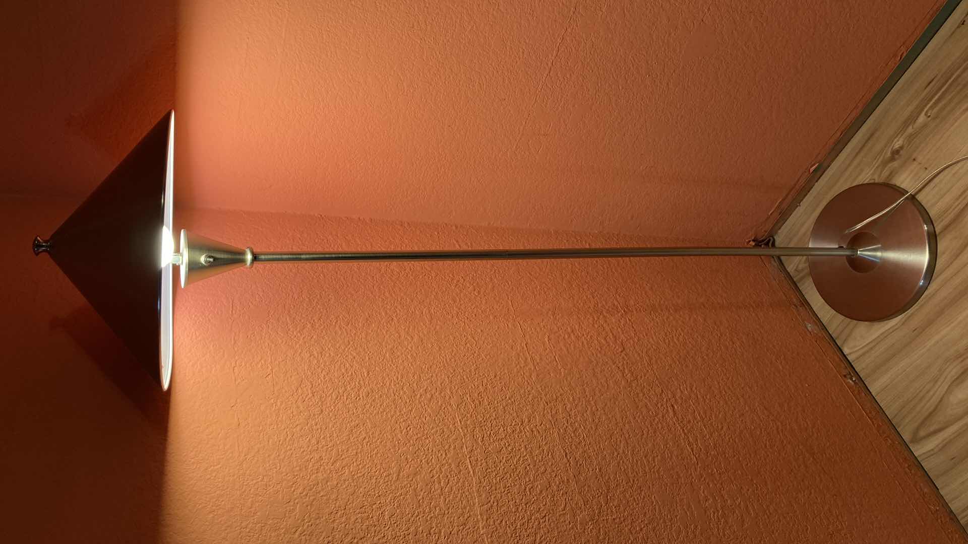 Photo 1 of STAINLESS STEEL STANDING FLOOR LAMP 13” X 53”