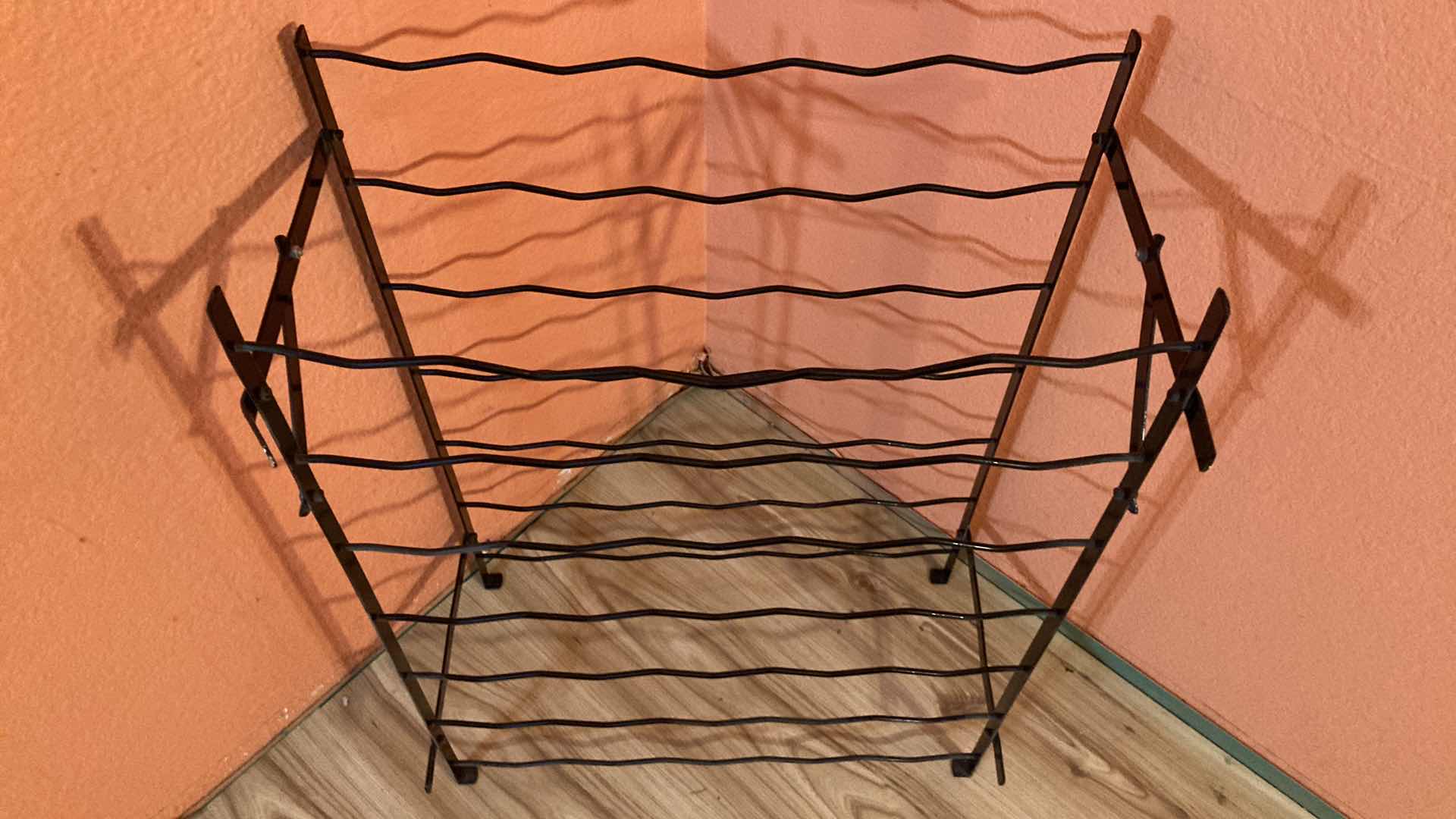 Photo 1 of BLACK METAL WINE RACK 20.5” X 10.5” 27.75”