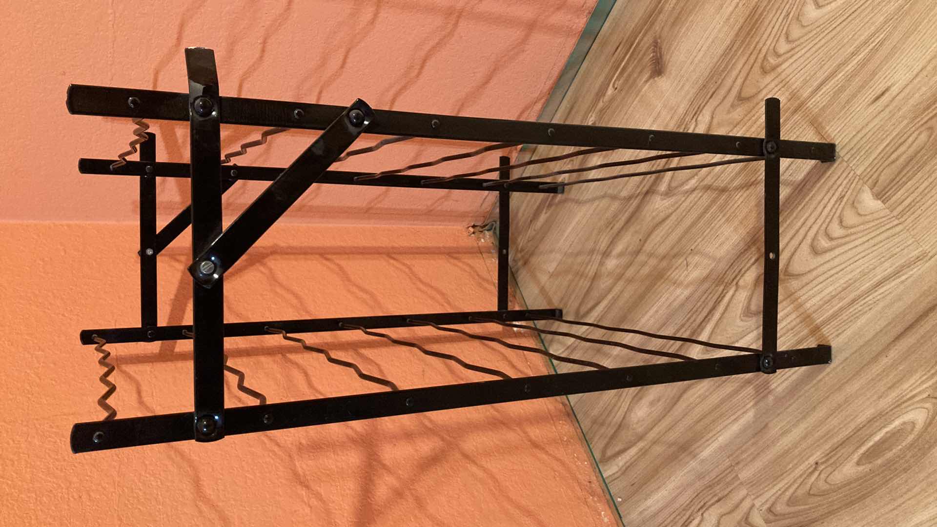 Photo 1 of BLACK METAL WINE RACK 20.5” X 10.5” 27.75”