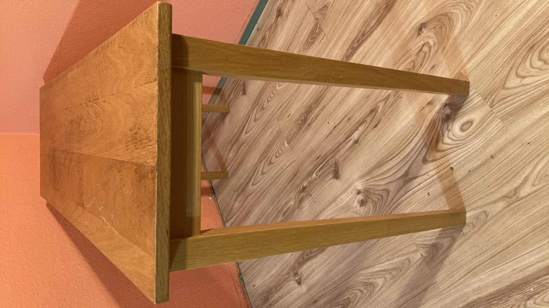 Photo 1 of NATURAL WOOD FINISH SOFA TABLE 46.5” X 15” H28.25”