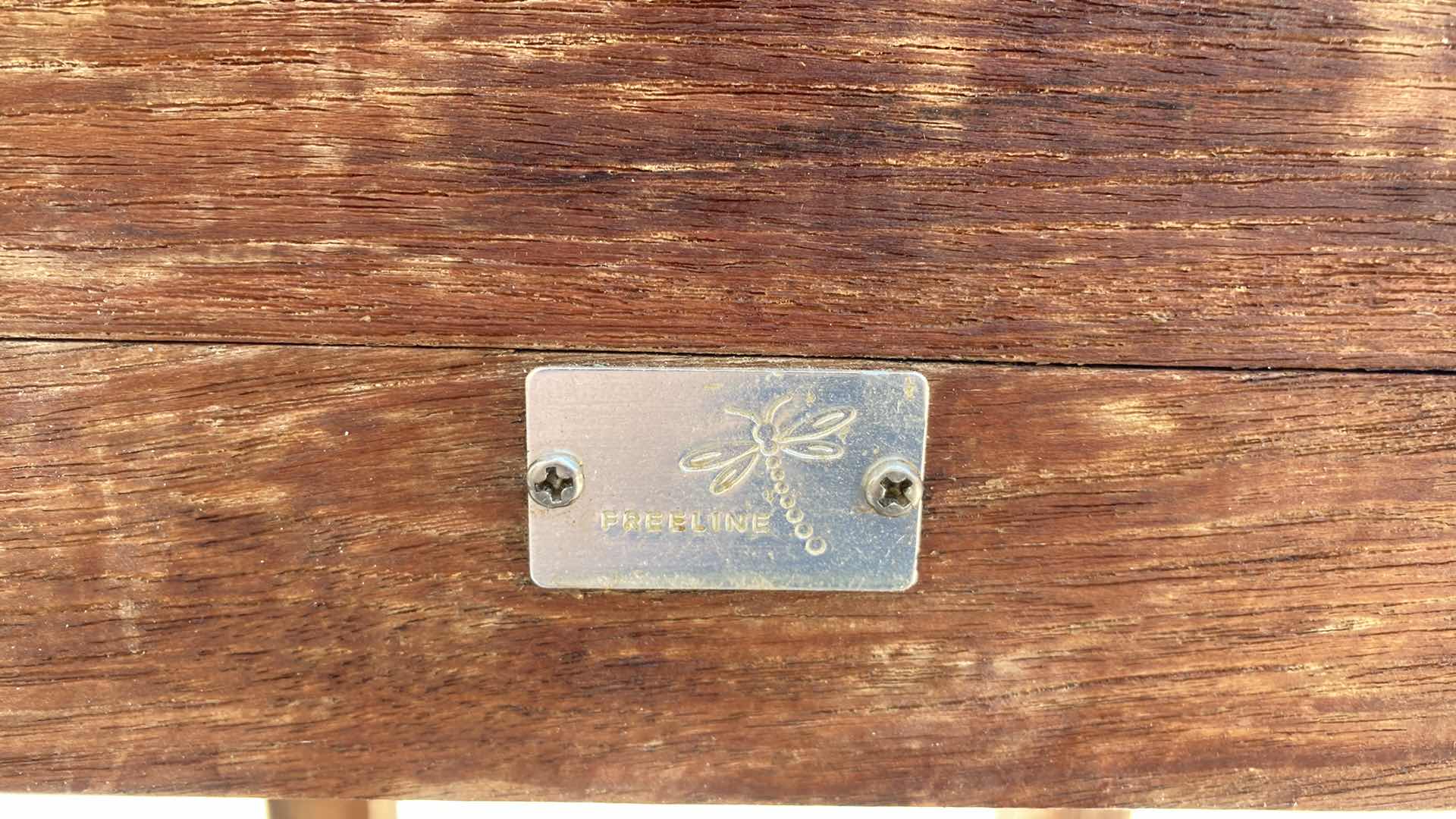 Photo 1 of FREELINE WOOD PATIO STOOL & WOOD PATIO CHAIR 22.5” X 21” H32.25”