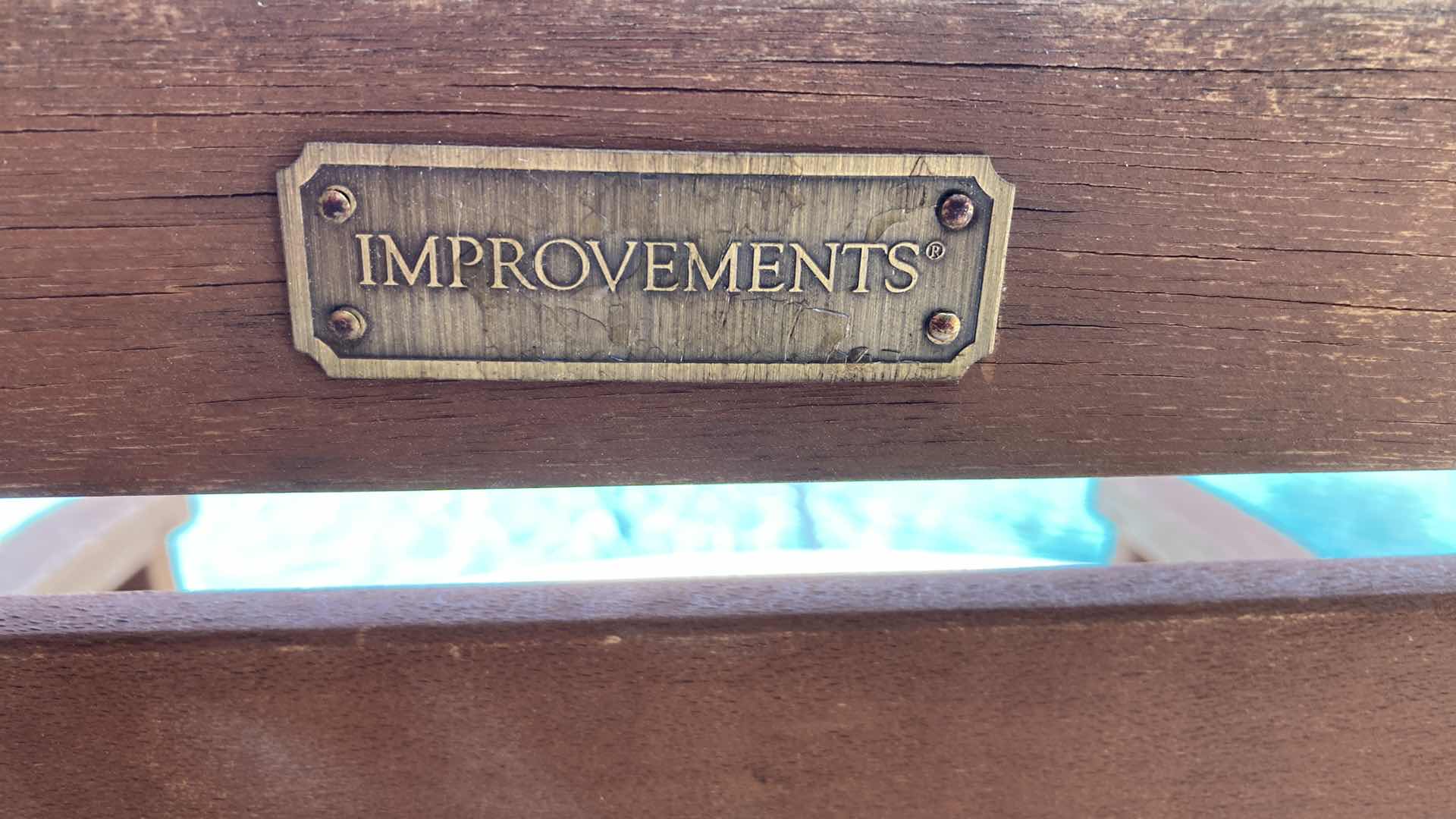 Photo 1 of IMPROVEMENTS WOOD PATIO TABLE & CHAIRS (2) 34.75” X 60” H29.5”